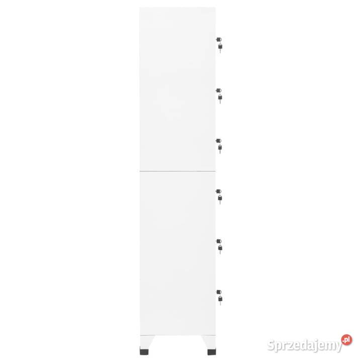 Szafka zamykana na klucz biała 38x40x180 stalowa