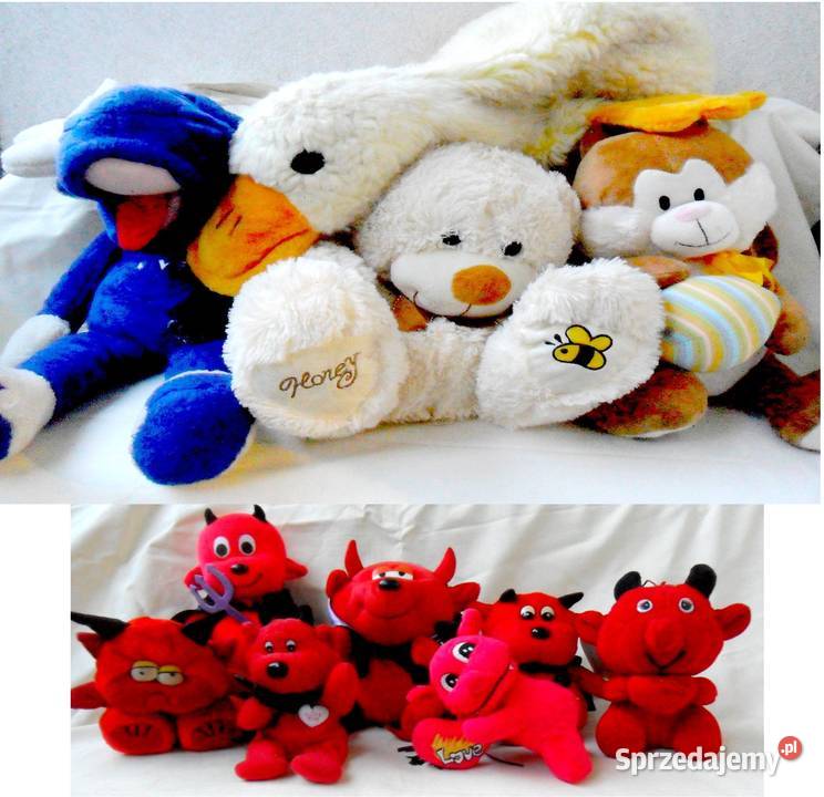 Zestaw maskotek Gęś Diabeł Misio także Nowe Biała Podlaska