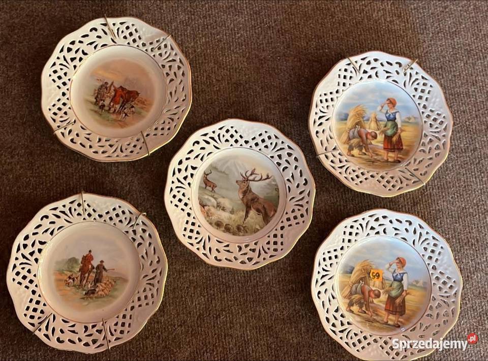 Talerzyk do powieszenia jeleń Syg Schumann Porcelana i szkło pomorskie