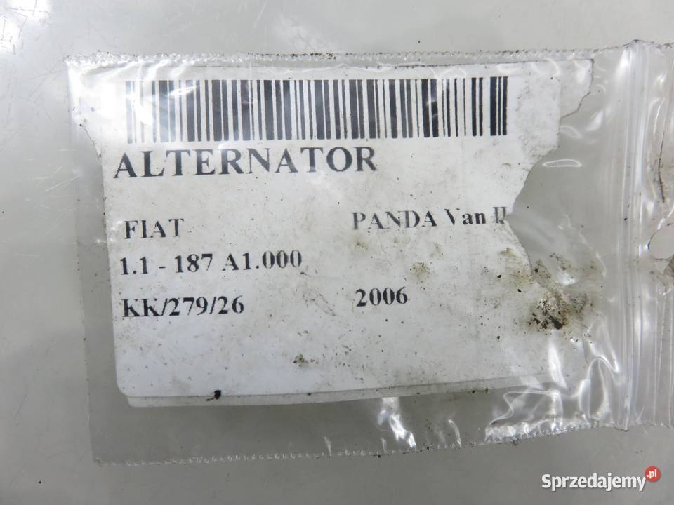 ALTERNATOR FIAT PANDA Van II 11 187 A1000 Motoryzacja małopolskie