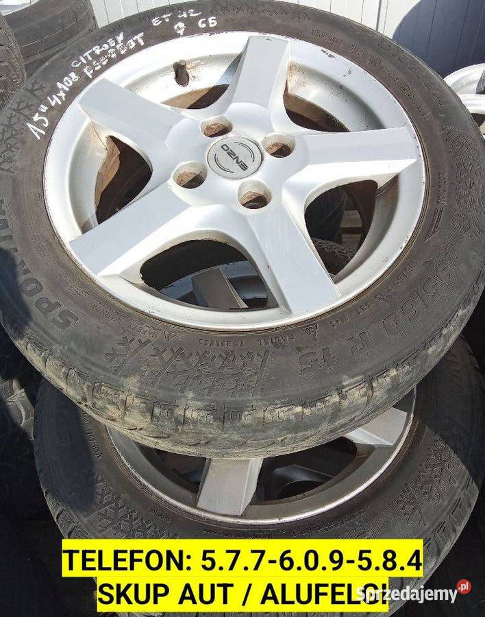 ALUFELGI ENZO 15 4x108 CITROEN PEUGEOT SKUP AUT aluminiowe