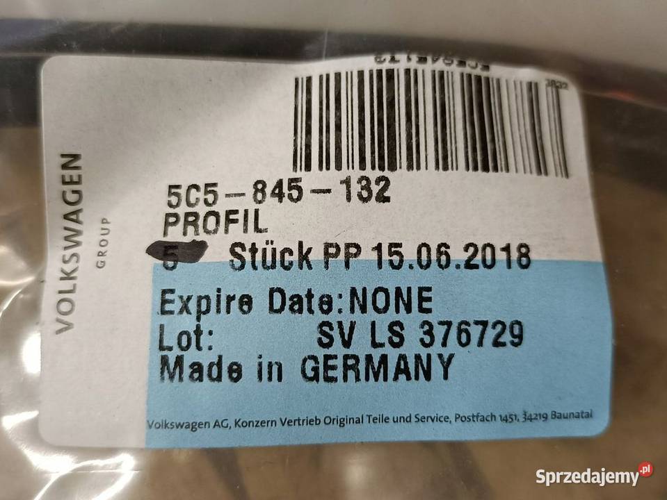 AUDI VOLKSWAGEN SEAT SKODA USZCZELKA GÓRNA SZYBY wielkopolskie Pleszew sprzedam