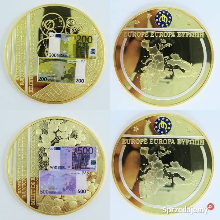GIGANT 2 x Medal Moneta Banknot 200500 Euro Sosnowiec