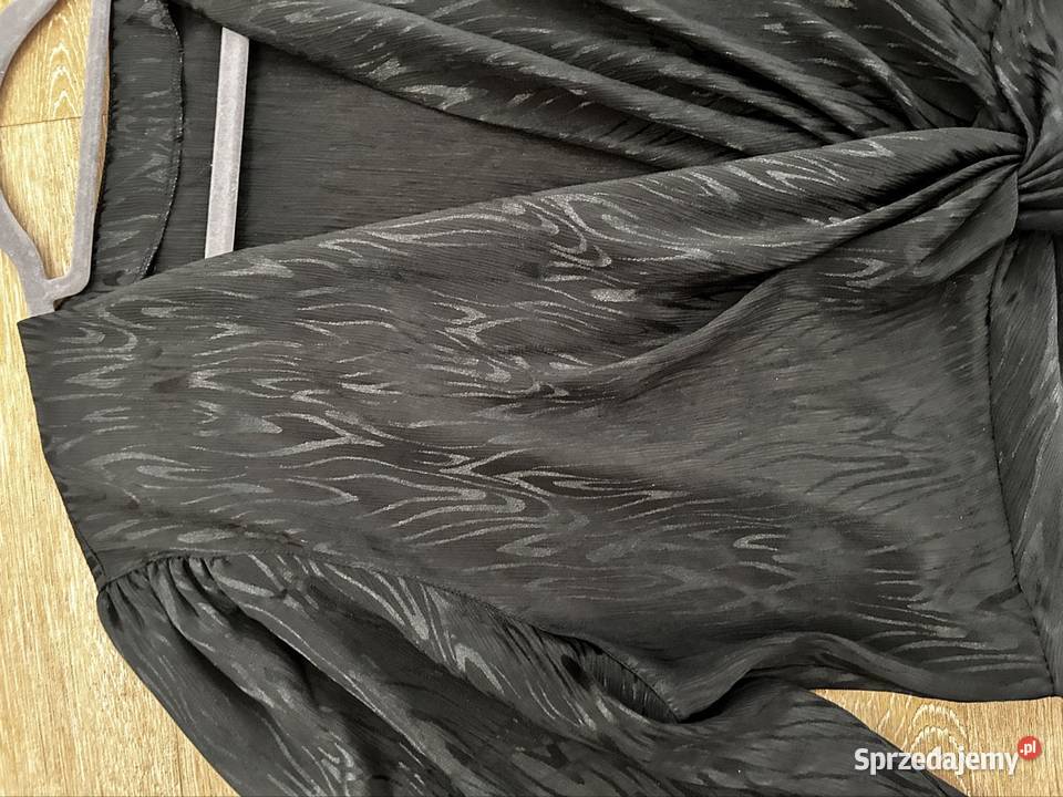 Elegancka czarna bluzka 38 40 Rozmiar 38(M)