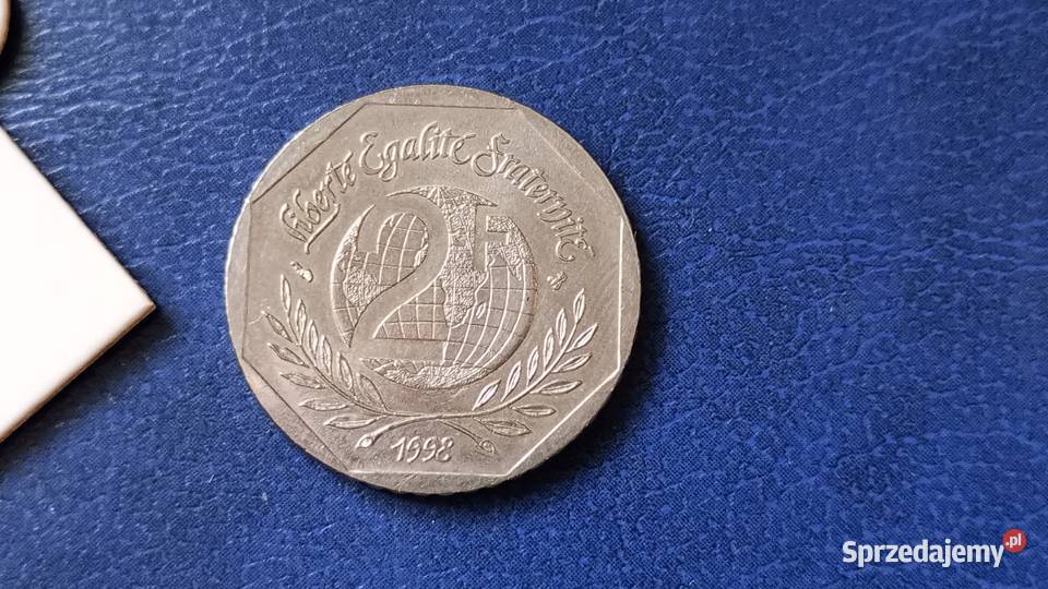 Stare monety 2 frank 1998 Francja Numizmatyka Kolekcje Lesko