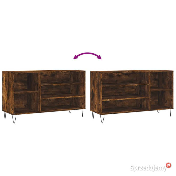 Półka na buty przydymiony dąb 102x36x60 WM831417 Warszawa sprzedam