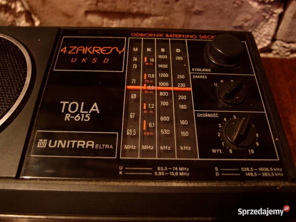Radio Unitra Eltra TOLA R615 lata 80te PRL Łódź