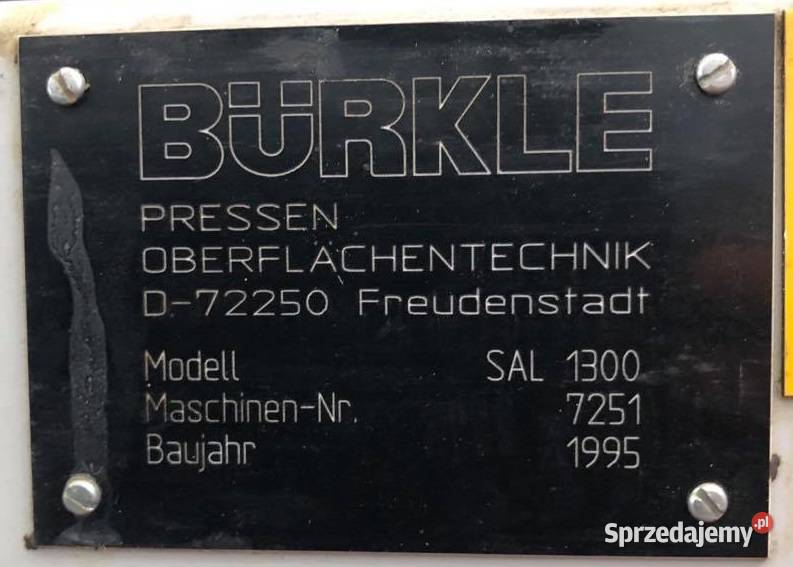 BRKLE walcowa nakladarka lakieru UV 7251