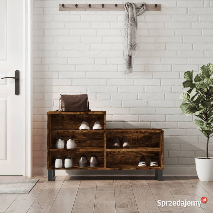 Półka na buty przydymiony dąb 102x36x60 WM831401 mazowieckie