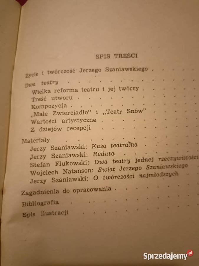 Dwa teatry Szaniawski analizy lektury szkolne Warszawa