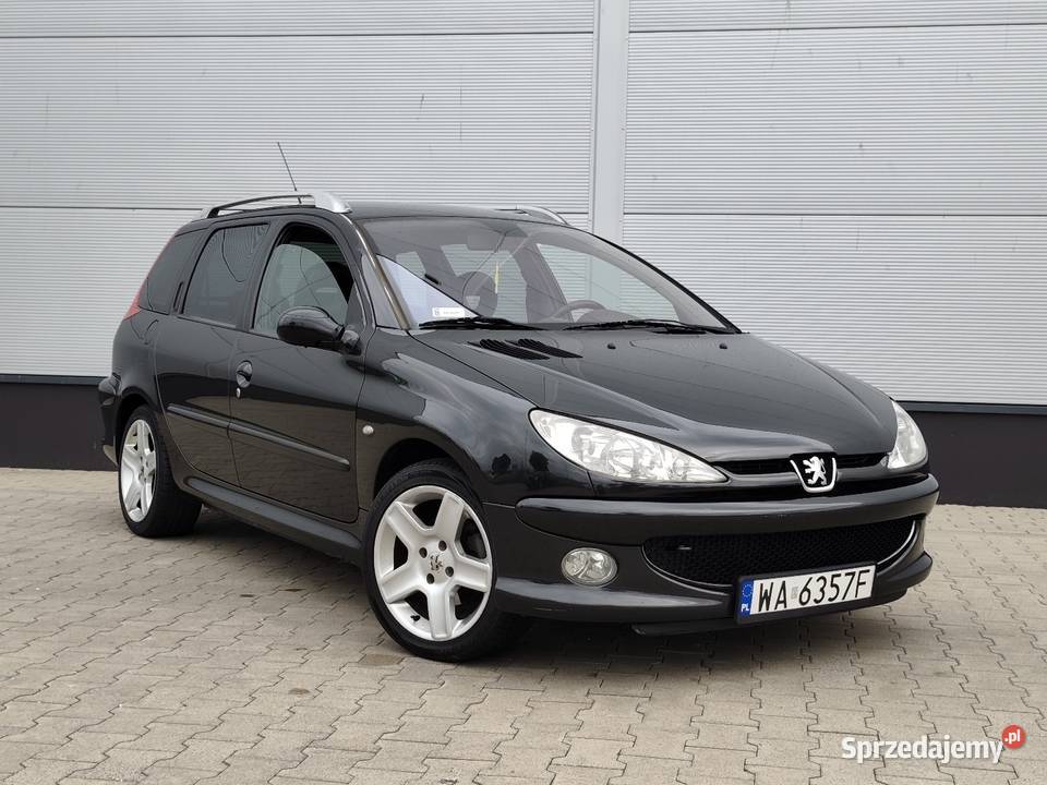 Peugeot 206 sw 16 Benz Śliczny skóra climatronik czarny Wołomin