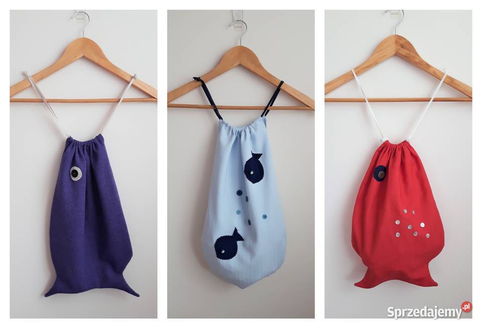 Worek rybka na zabawki dziecka różne kolory Łódź