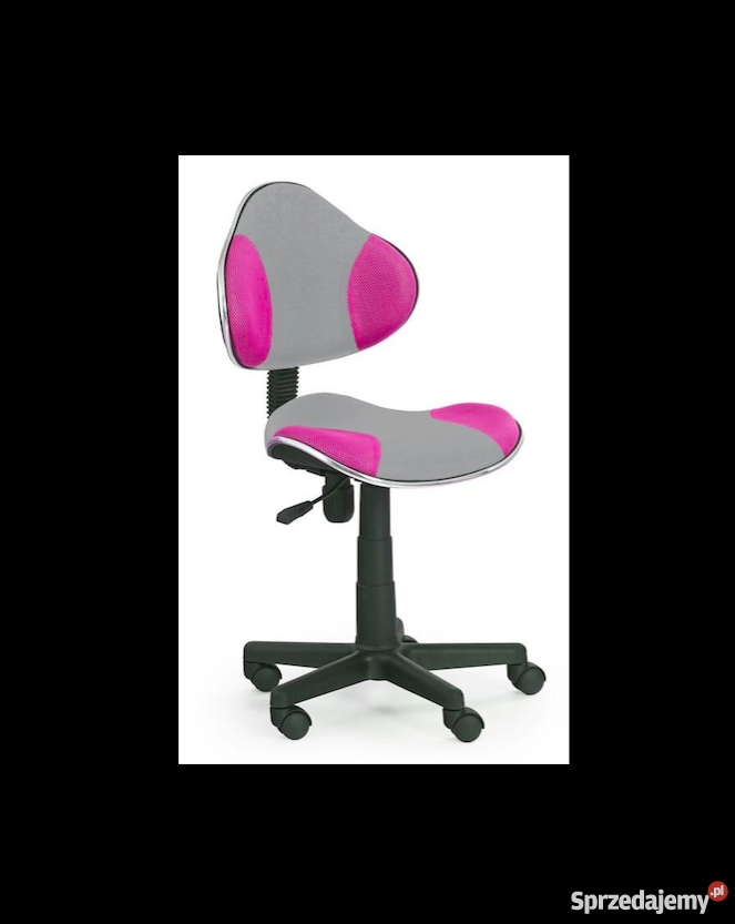 Krzesło obrotowe dla dziewczynki różowe z szarym FLASH Q-G2