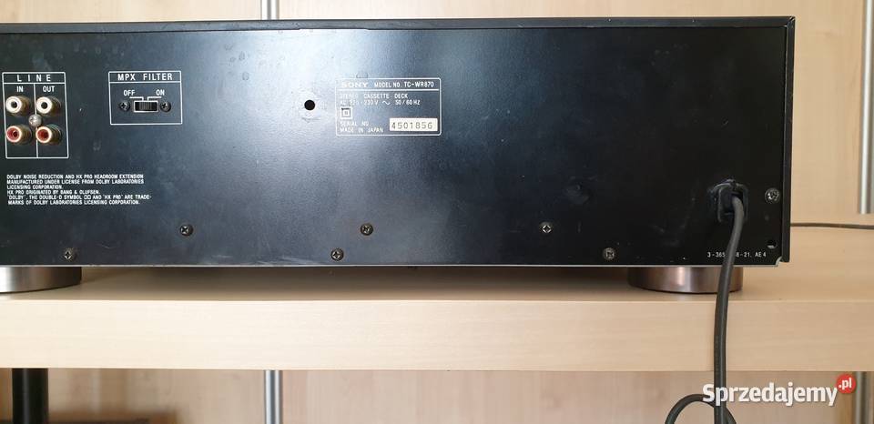 SONY STEREO CASETTE DECK TCWR870 Elektronika