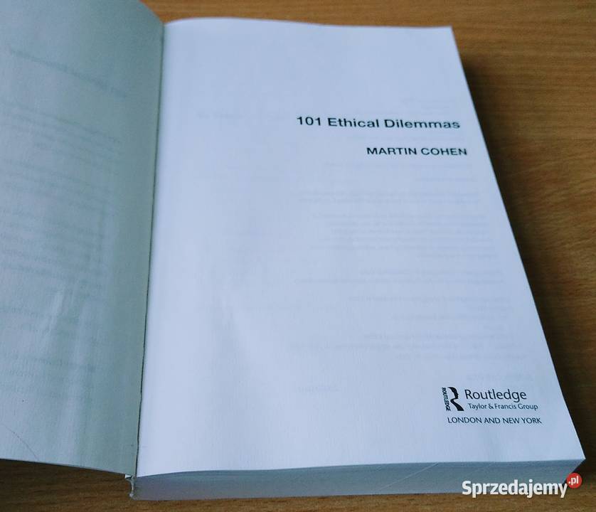 101 ethical dilemmas Martin Cohen 2004 Gdańsk sprzedam