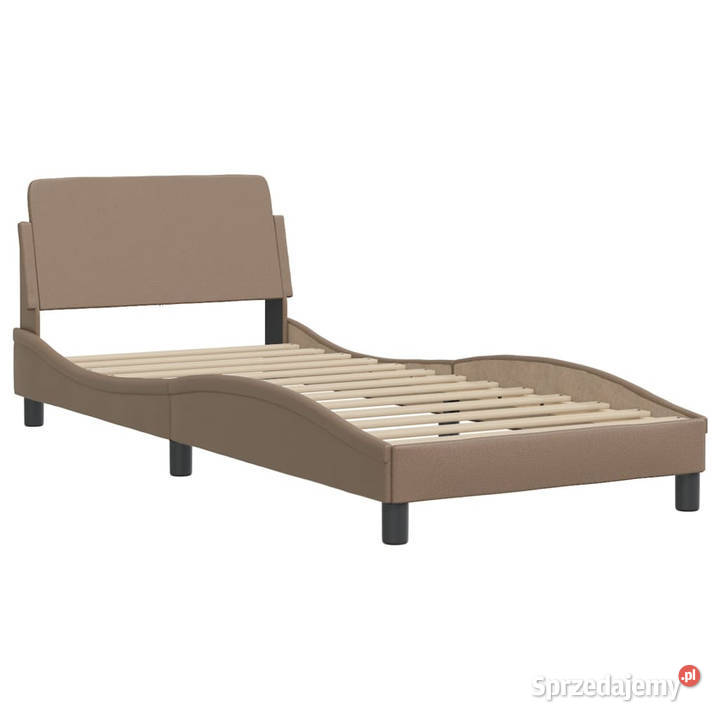 Rama łóżka z zagłówkiem cappuccino sztuczna 85cm Łóżka Warszawa