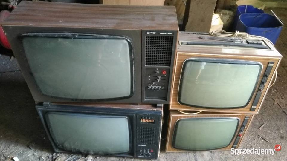 4 x Różne stare TV Uszkodzone Kolekcjonerskie