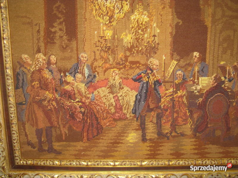 DUŻY HAFTOWANYPAŁACOWY OBRAZGOBELINOWY Gryfino