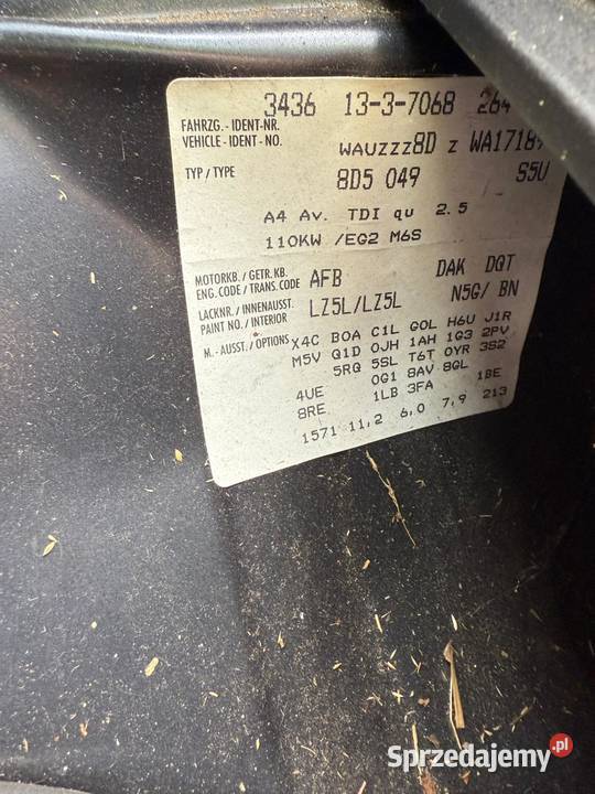 AUDI A4 4x4 napęd DIESEL 25 150 KOMBI 1998r Samochody osobowe Prądocin sprzedam