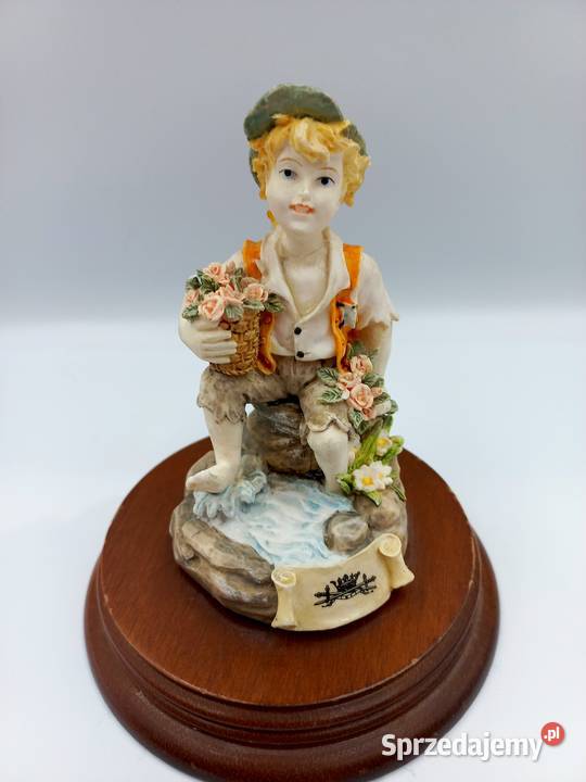 Kolekcjonerska figurka The Leonardo sygnowana Porcelana i szkło Inowrocław