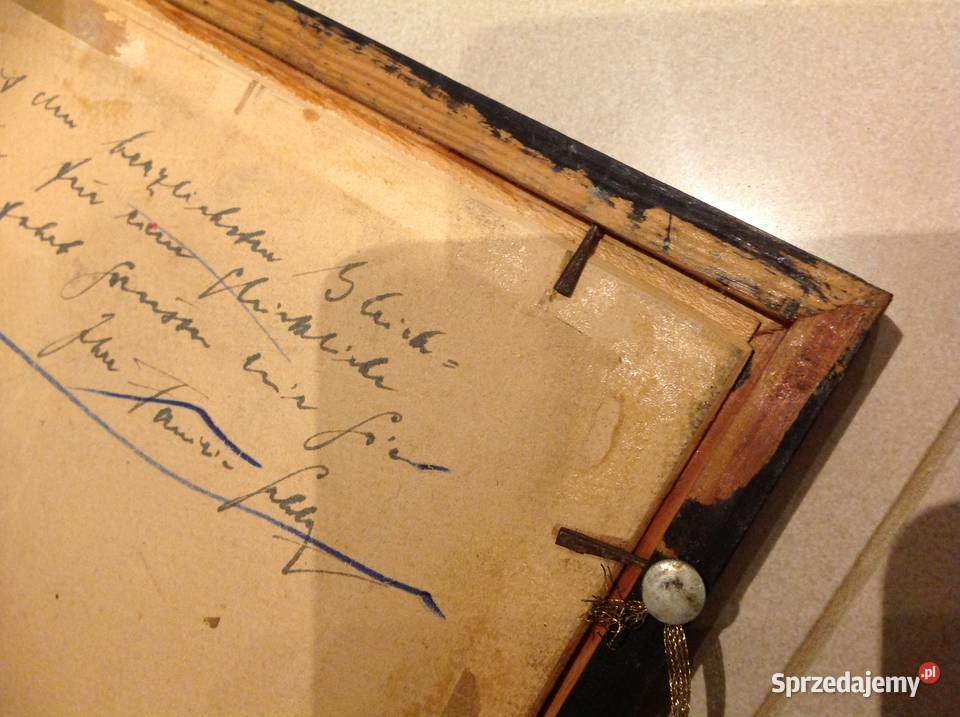 Stary Obrazek Ręcznie malowany Sygnowany Nowa Sól