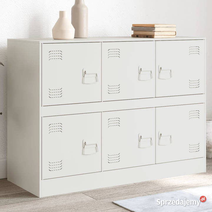 Szafka boczna biała 99x39x73 stal WM841798 Warszawa