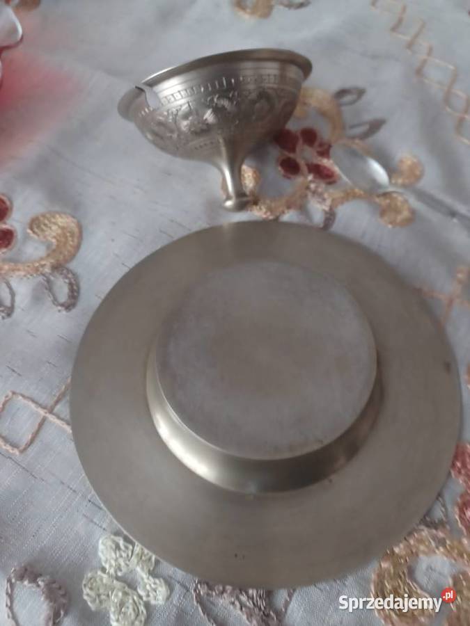 Piękny pojemnik na kawior Mosiądz wielkopolskie Poznań