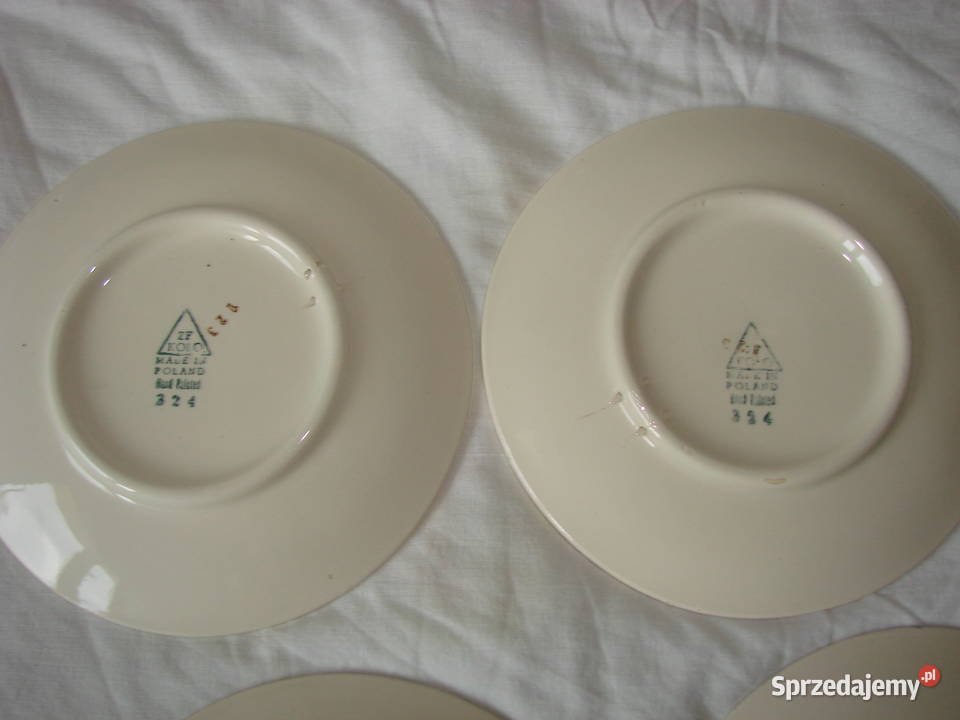 Koło fajansowy talerz dekoracyjny PRL pomorskie Pruszcz Gdański