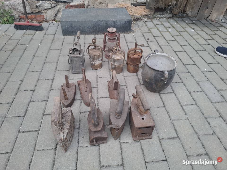 STARE wagi żelaska z duszą nogi maszyny garnek Antyki Kielce sprzedam