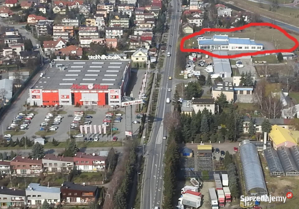 Działka z obiektem handlowousługowym Nowy Sącz