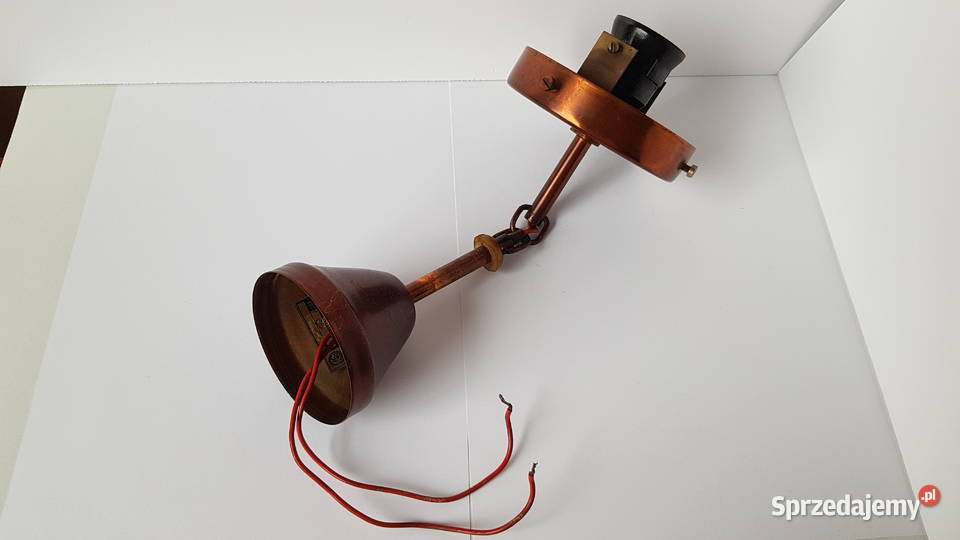Stara lampa wisząca PZM oświetlenie PRL Dąbrowa Górnicza