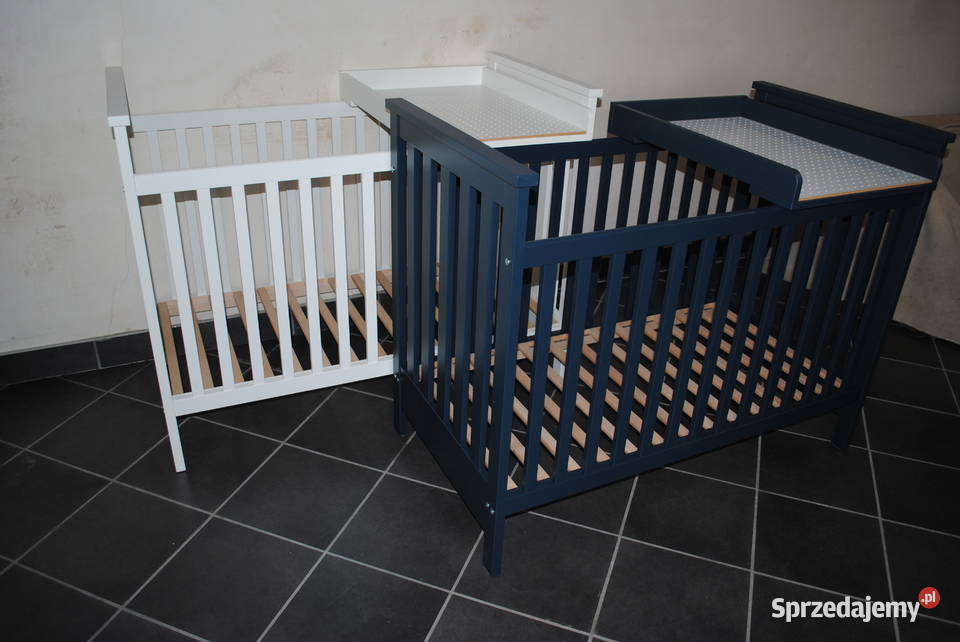 Łóżeczko dziecięce granatowe przewijak 120x60 Błonie
