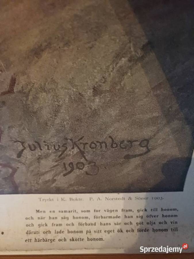 vintage litografie na płótnie Nowy Targ