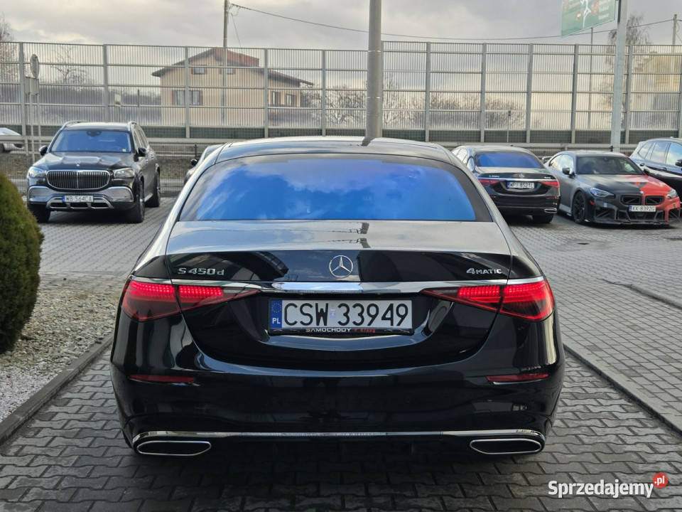 Mercedes S 450 d 4Matic Long Skrętna oś Webasto tempomat Węgrzce