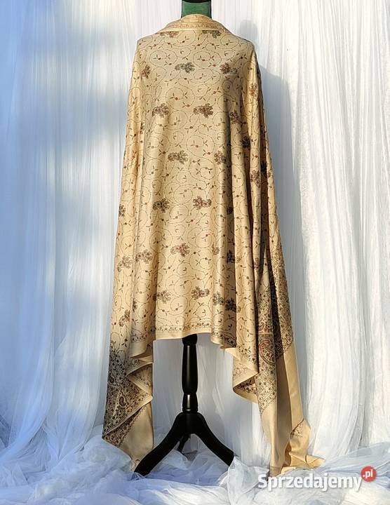 Duży szal orientalny Indie haftowany haft Dla kobiet Pozostałe Szczecin