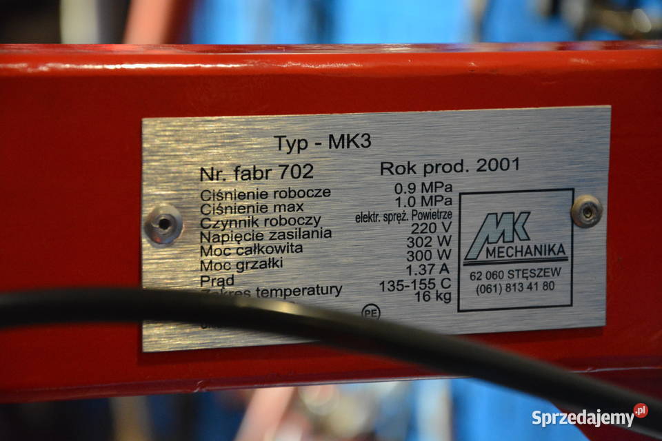 Termopres wulkanizator MK3