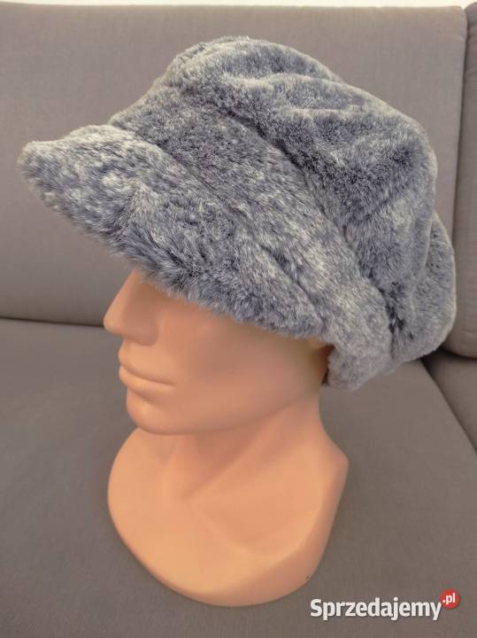 Czapka Futrzana Sztuczne Futro Sześciokątna Łomża