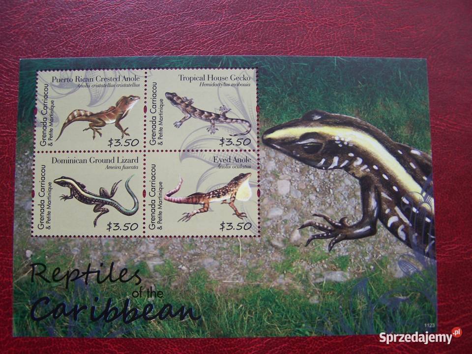 Grenada 2012 MNH Zwierzęta Gady Jaszczurki Tychy sprzedam