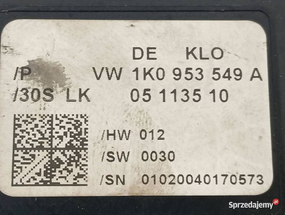 PRZEŁĄCZNIK ZESPOLONY 1K0953503H 1K0959653 osobowe
