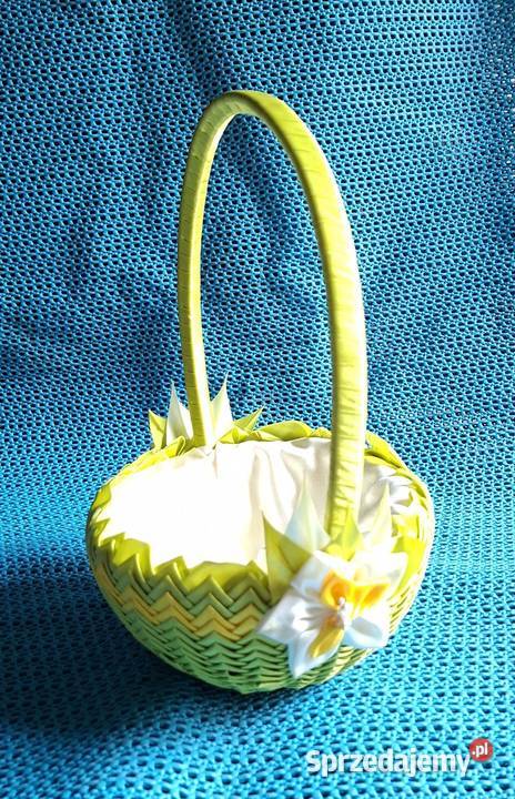 Koszyk wielkanocny okrągły zielony Małkinia Górna