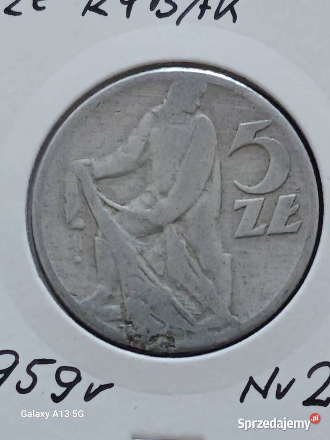 5 Złotych Rybak 1959 r 2 Konin