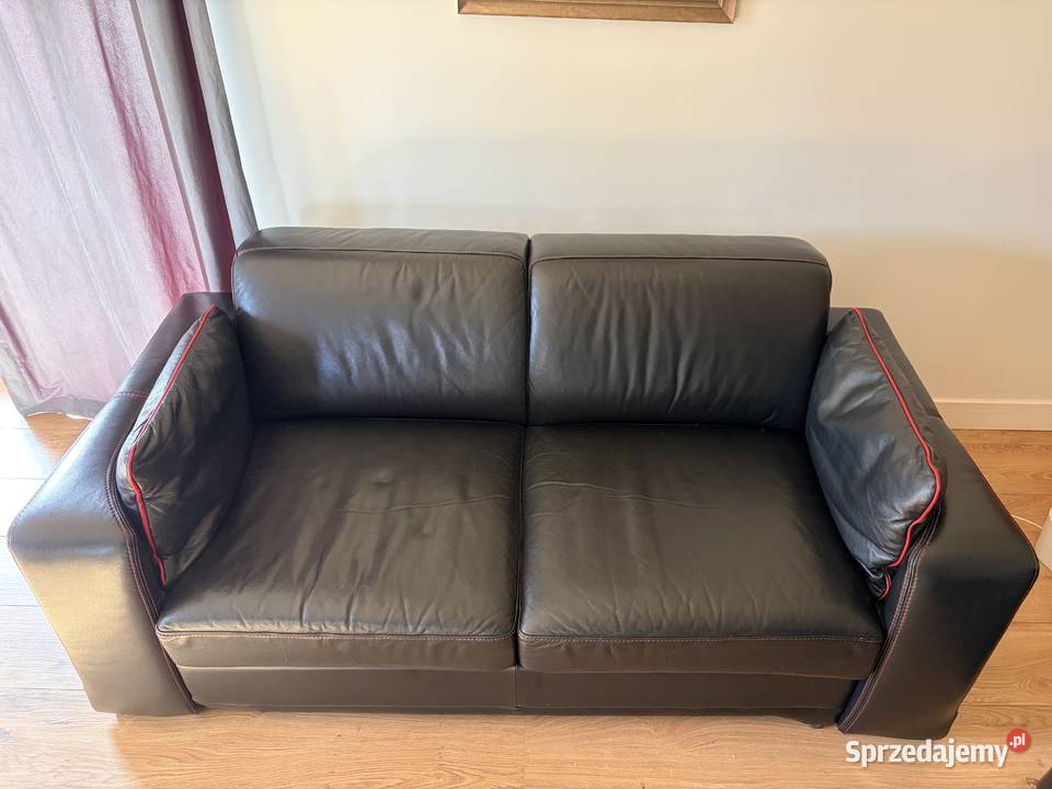Skórzana sofa rozkładana Etap Sofa funkcja Dom i Ogród Gdańsk