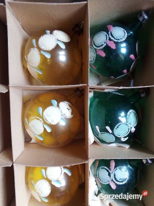 szklane stare bombki vintage PRL Częstochowa
