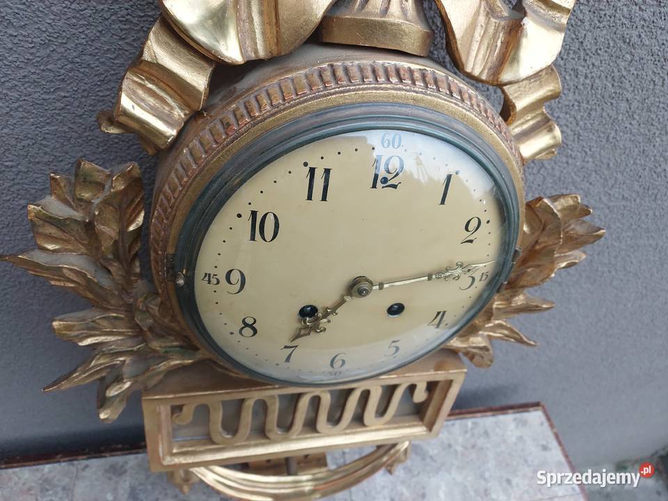 Stary zegar ścienny kartel Westerstrand ładny Tczew