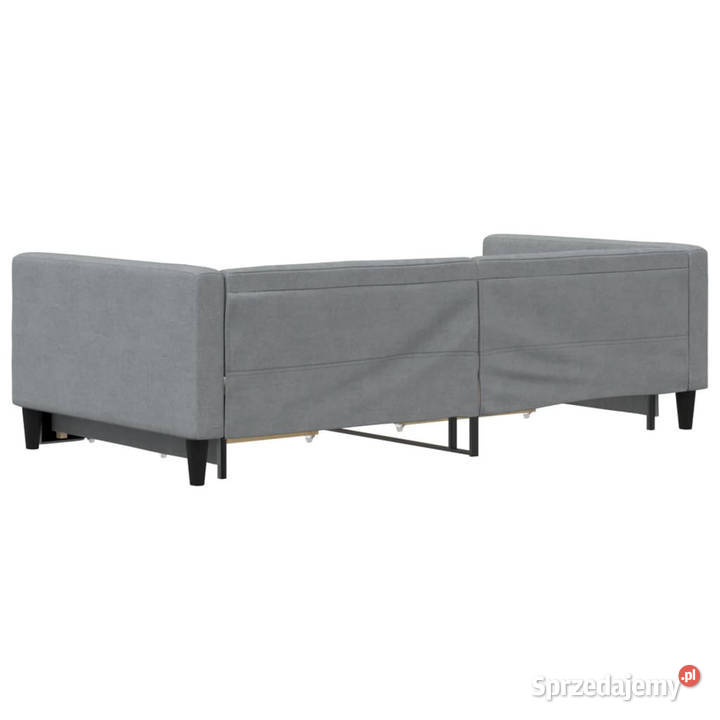 Sofa rozsuwana z szufladami jasnoszara tkanina mazowieckie Warszawa
