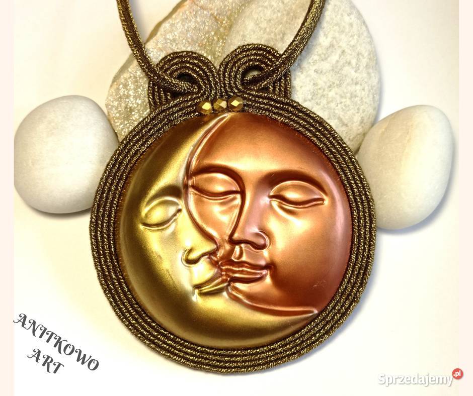 WISIOR KSZIĘŻYCOWY Z ŻYWICĄ złoty SUTASZ Szczecin