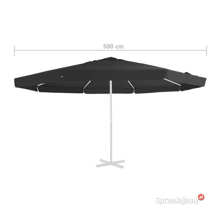 Pokrycie do parasola ogrodowego czarne 500 mazowieckie Warszawa
