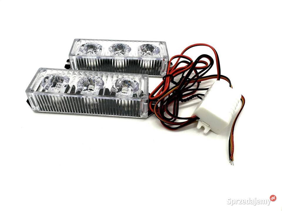 Lampa ostrzegawcza LED stroboskop biały 12V 2