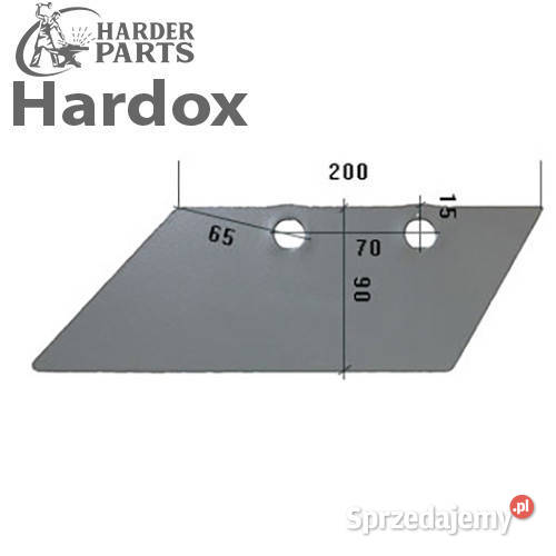 Lemiesz przedpłużka HARDOX 26017L MS1 do pługa