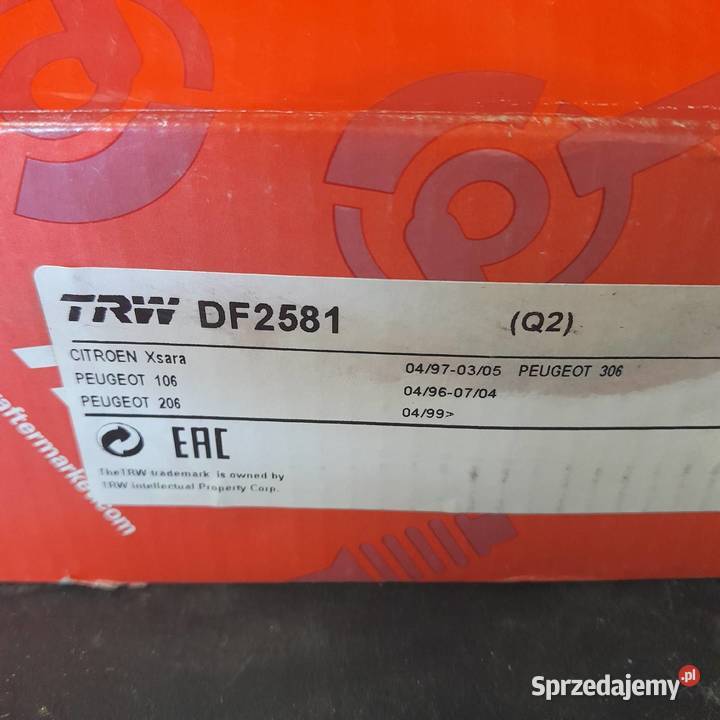 Tarcze hamulcowe TRW DF2581 Komplet Nowe Ryki